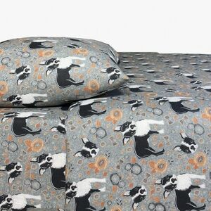 Portuguese Flannel 3-piece Sheet Set, 100-% cotton - Twin - Dog